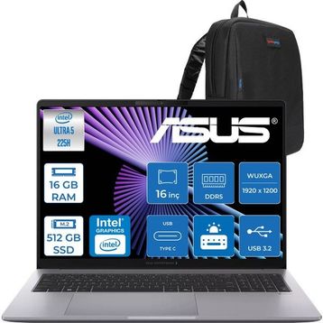 Asus ExpertBook P3 G1 P3606CCA-U516512G1D-AI Ultra 5 225H 16GB RAM 512GB SSD FreeDOS 16 inç Laptop