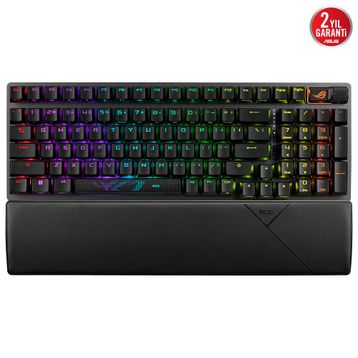Asus Rog Strix Scope II 96 NX Snow Switch RGB Kablosuz Hotswap İngilizce Siyah Mekanik Gaming Klavye