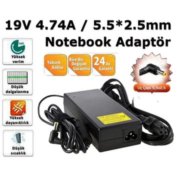 Asus Toshiba Casper Lenovo Notebook 19V 4.74A Adaptör Şarj Aleti