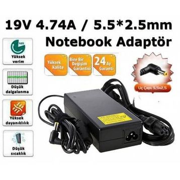 Asus Toshiba Casper Lenovo Notebook 19V 4.74A Adaptör Şarj Aleti