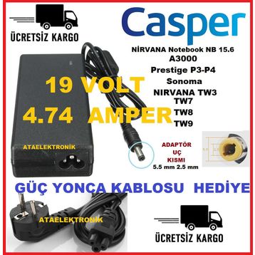 Asus Toshiba Casper Lenovo Notebook 19V 4.74A Adaptör Şarj Aleti