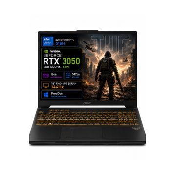 Asus TUF Gaming F16 FX607VJB-RL037 Core 5 210H 16GB RAM 512GB SSD 6GB RTX 3050 FreeDOS 16 inç Gaming Laptop