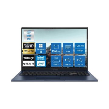 Asus Vivobook 15 X1504VA-BQ4126W Core 5 120U 8GB RAM 512GB SSD Windows 11 Home 15.6 inç Laptop
