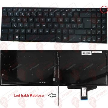 Asus Vivobook N580vd, N580gd, N580vn, M580 Notebook Klavye (ışıklı Tr)