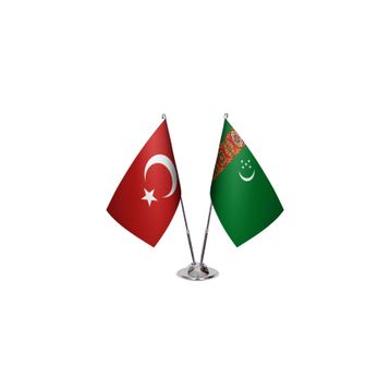Asya Bayrak Türkmenistan İkili Masa Bayrağı