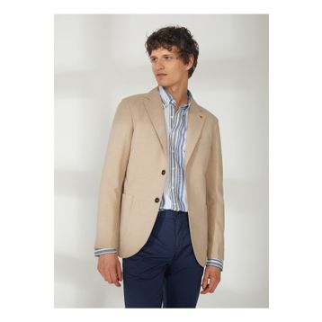 AT.P.CO A262ALAN60TF240 Kahve Uzun Cepli Slim Fit Yazlık Erkek Ceket