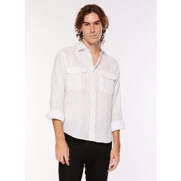 AT.P.CO A266DONL20 Beyaz Slim Fit Düğmeli Yaka Erkek Gömlek