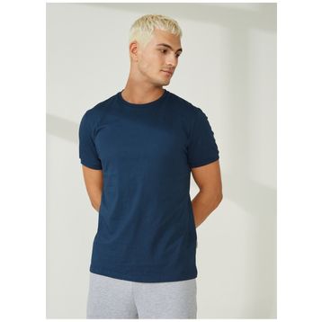 AT.P.CO A266T2P02 Bisiklet Yaka Koyu Mavi Erkek T-Shirt