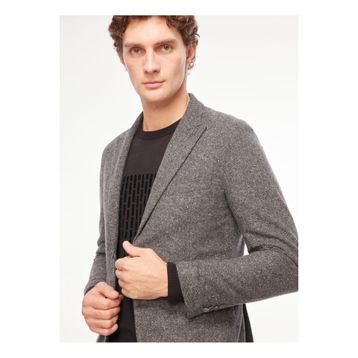 AT.P.CO A272ROGER689L064 Koyu Gri Slim Fit Erkek Ceket