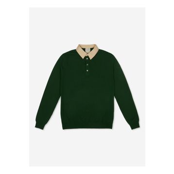 AT.P.CO A274A05L128 Yeşil Polo Yaka Slim Fit Erkek Kazak