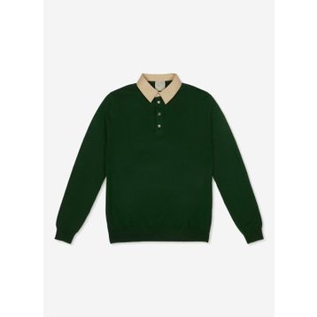 AT.P.CO A274A05L128 Yeşil Polo Yaka Slim Fit Erkek Kazak