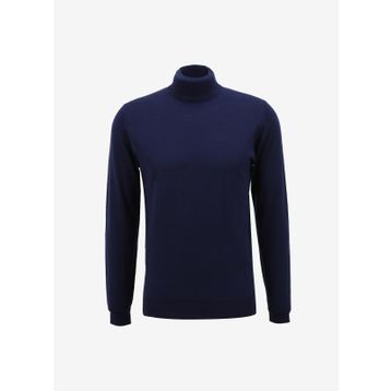 AT.P.CO A274A07EMP Koyu Mavi Yarım Balıkçı Yaka Slim Fit Erkek Kazak