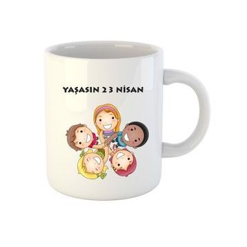 ATA463 23 Nisan Kemal Atatürk ve Çocuk Sihirli Kupa Bardak