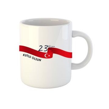 ATA463 23 Nisan Kemal Atatürk ve Çocuk Sihirli Kupa Bardak