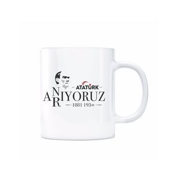 Atatürk Anıyoruz Arıyoruz Kupa Bardak