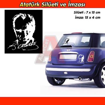 Atatürk Silüeti ve İmza Sticker