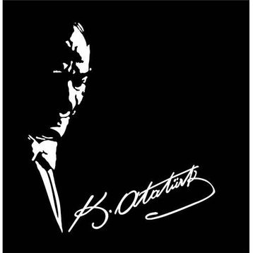 Atatürk Silüeti ve İmza Sticker