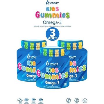 Atavit Kids Omega 3 3x60 Çiğnenebilir Tablet Balık Yağı