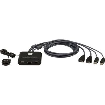 Aten CS22HF 2 Port USB Fhd HDMI Cable KVM Switch
