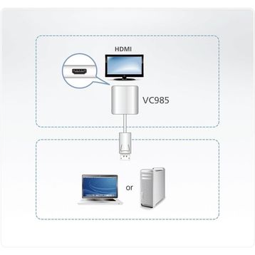 Aten VC985-AT Displayport To HDMI Adaptör