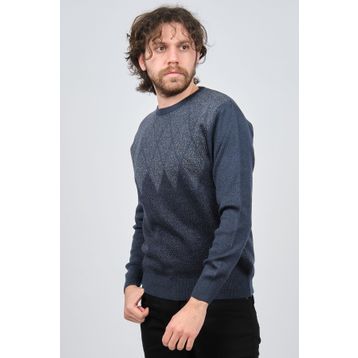 Ateş Triko 6091805 İndigo Erkek Kazak