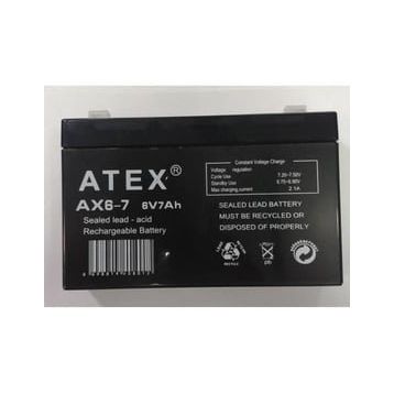 Atex 6 Volt 7 Amper 151x34x95 mm Akü