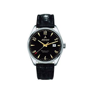 Atlantic 51651.41.65G Siyah Deri Erkek Kol Saati