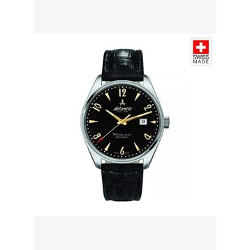 Atlantic 51651.41.65G Siyah Deri Erkek Kol Saati