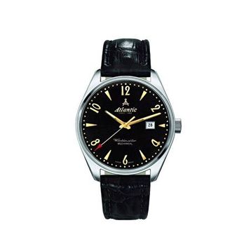 Atlantic 51651.41.65G Siyah Deri Erkek Kol Saati
