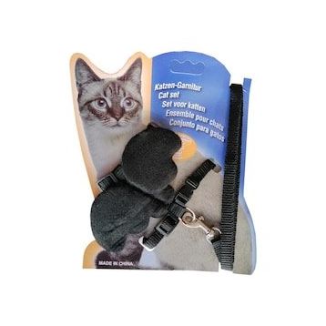 Atlantik Kanatlı Melek 20x32 cm Siyah Kedi Göğüs Bel Tasması