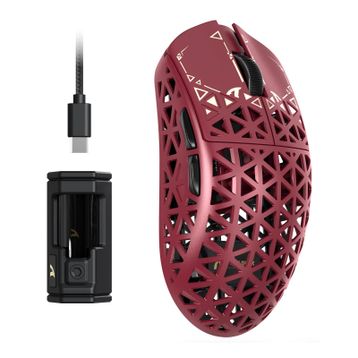 Attack Shark R5 Ultra Carbon Fiber 8K Kırmızı Şarjlı Optik Kablolu/Kablosuz Gaming Mouse