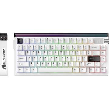 Attack Shark R85 HE Beyaz RGB %75 TKL Manyetik Switch Kablolu Mekanik Gaming Klavye
