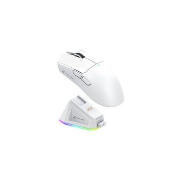Attack Shark X11 Beyaz Şarj İstasyonlu Optik Kablolu/Kablosuz Gaming Mouse