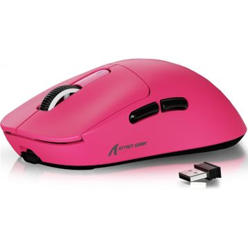 Attack Shark X3 Pembe Şarjlı Optik Kablolu/Kablosuz Gaming Mouse