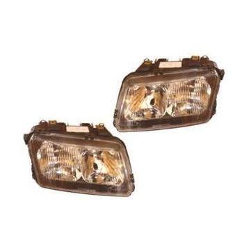 Audi A3-1997-2000 H7-H1-TYC Modifiye Far Sağ-Sol Set 2 Parça Elektrikli-Manuel Siyah Lamba