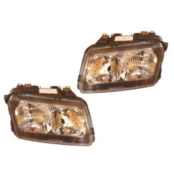 Audi A3-1997-2000 H7-H1-TYC Modifiye Far Sağ-Sol Set 2 Parça Elektrikli-Manuel Siyah Lamba