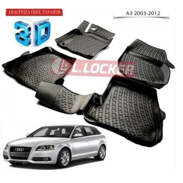 Audi A3 2003-2012 3D Havuzlu Paspas