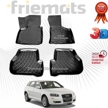 Audi A3 2004 Model 3D Havuzlu Paspas