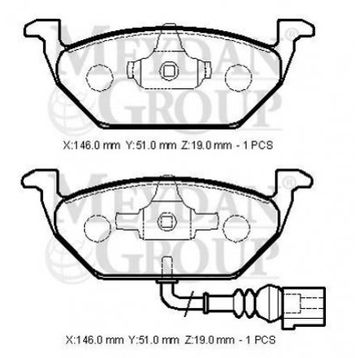 Audi A3 2009/2012 Ön Fren Balatası