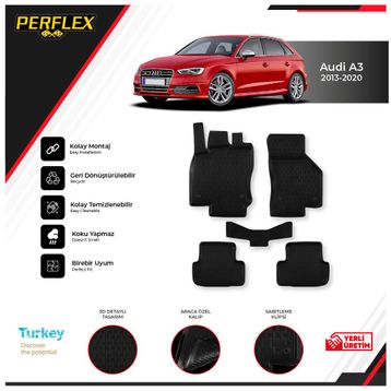 Audi A3 2014 3D Havuzlu Paspas