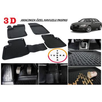 Audi A4 2016 Sonrası 3D Havuzlu Paspas