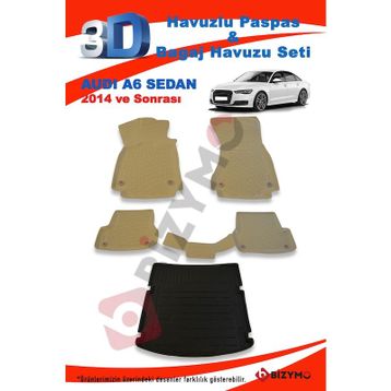 Audi A6 Sedan 2014 ve Sonrası Bej Paspas ve Bagaj Havuzu