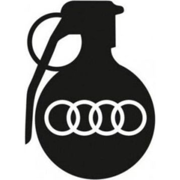 Audi Araba tampon El Bombası Yapıştırma Sticker