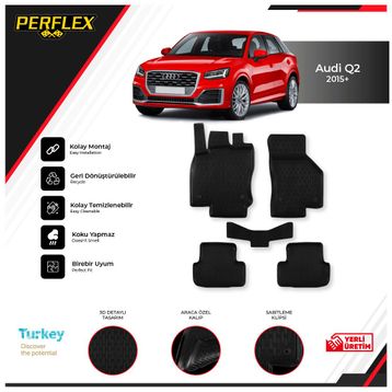 Audi Q2 2015 Model 3D Havuzlu Paspas