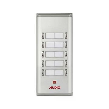 Audio 004851 10'lu K Basic Serisi Yan Sıra Çift Butonlu Zil Paneli