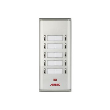 Audio 004851 10'lu K Basic Serisi Yan Sıra Çift Butonlu Zil Paneli