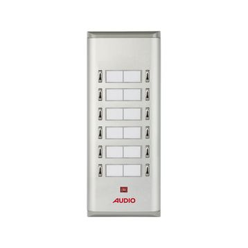 Audio 004851 12'li K Basic Serisi Yan Sıra Çift Butonlu Zil Paneli