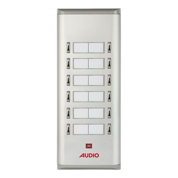 Audio 004851 12'li K Basic Serisi Yan Sıra Çift Butonlu Zil Paneli