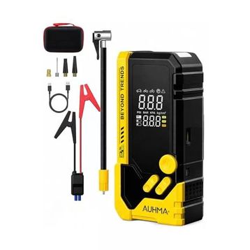 Auhma A8844 10.000Mah Powerbank Led Fener 150 Psı Sarı Akü Takviye Cihazı Hava Kompresörü