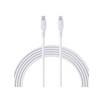 Aukey CB-NCL1-WH 1.8 mt Naylon Örgülü 3A 480 Mbps Type-C Lightning Kablosu